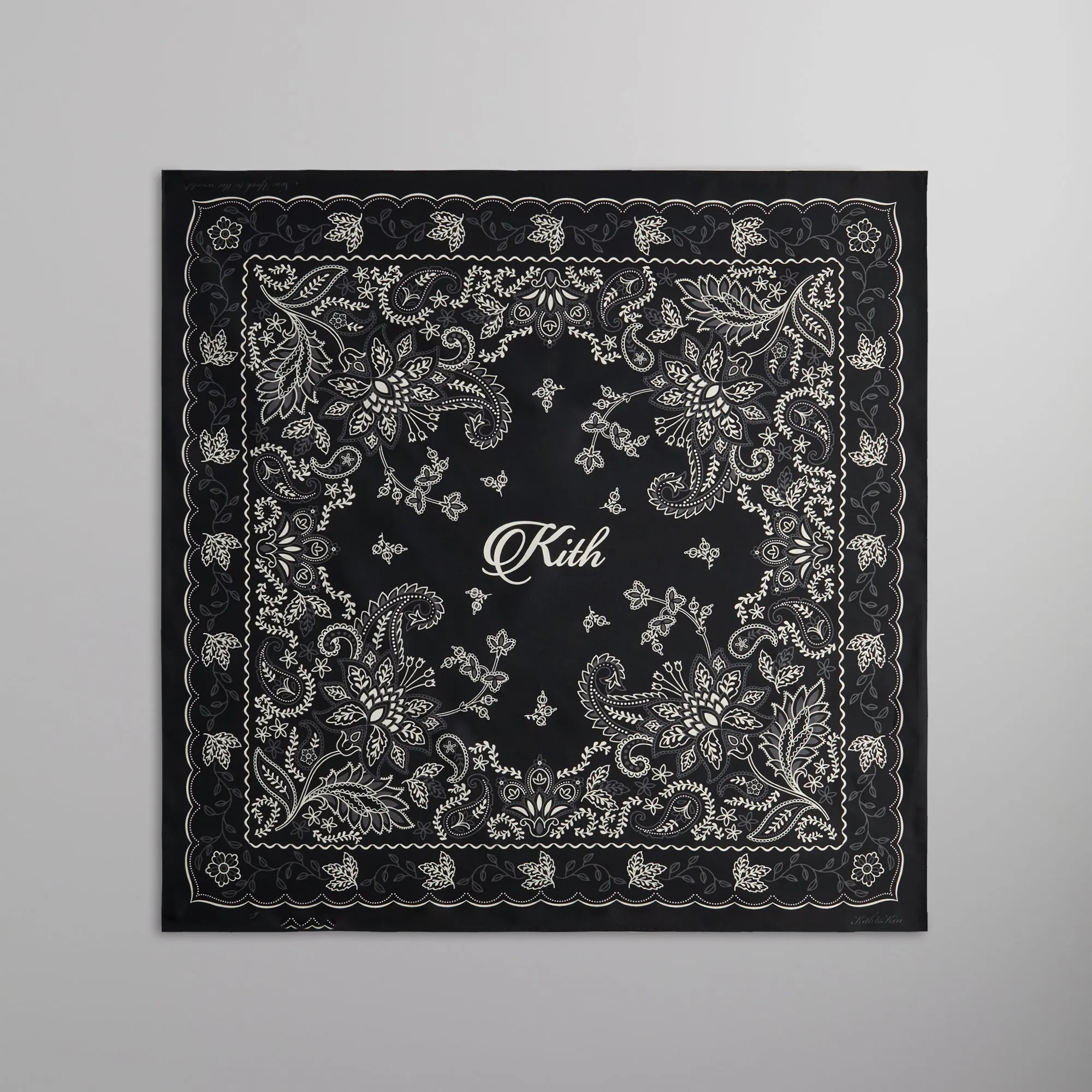 Kith Paisley Bandana Silk Scarf - Black sold by Kith product image thumbnail 2