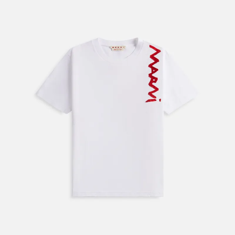 Marni Organic Cotton Jersey Tee - Lily White sold by Kith