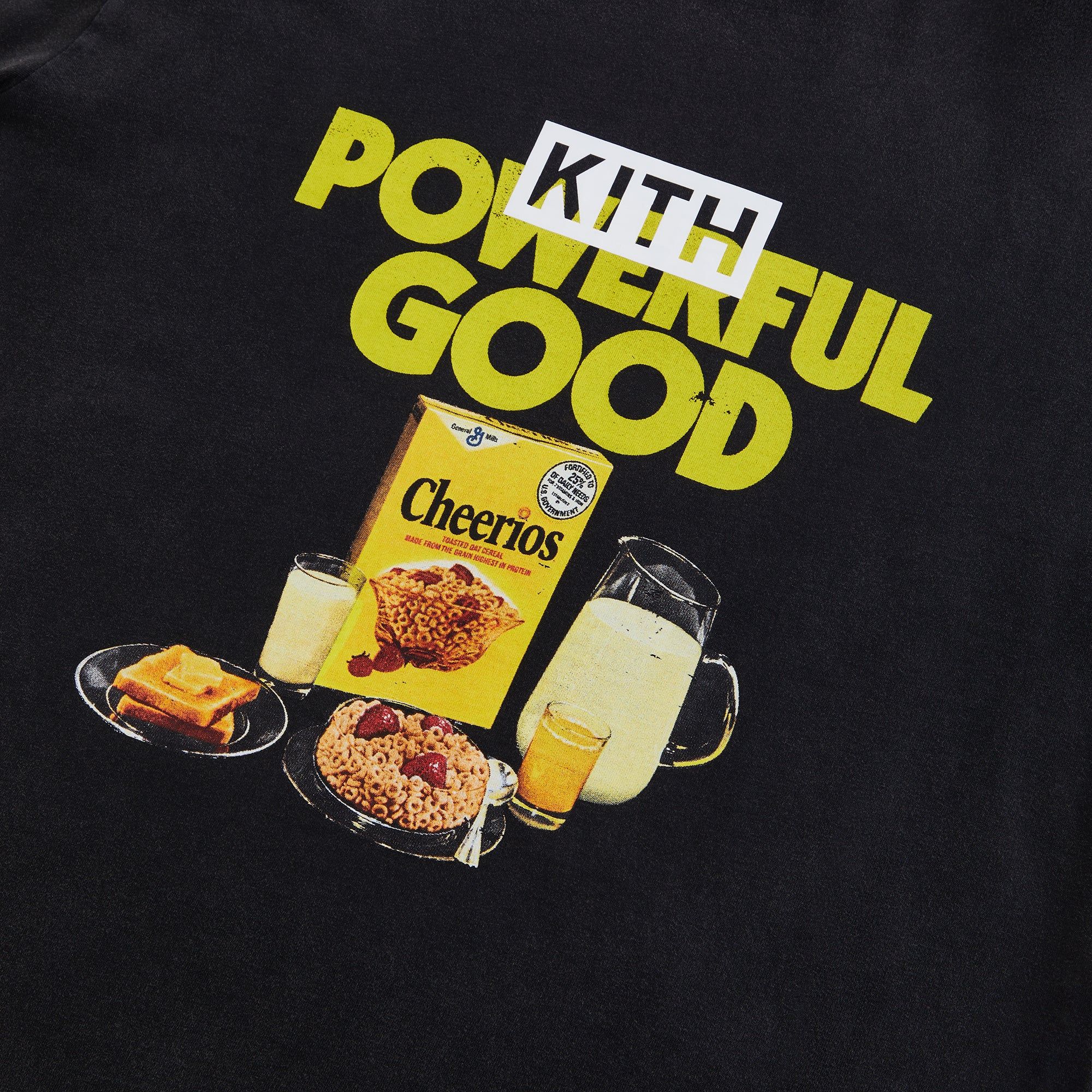 Kith Treats for Cheerios Powerful Good Vintage Tee - Black sold by Kith product image thumbnail 3