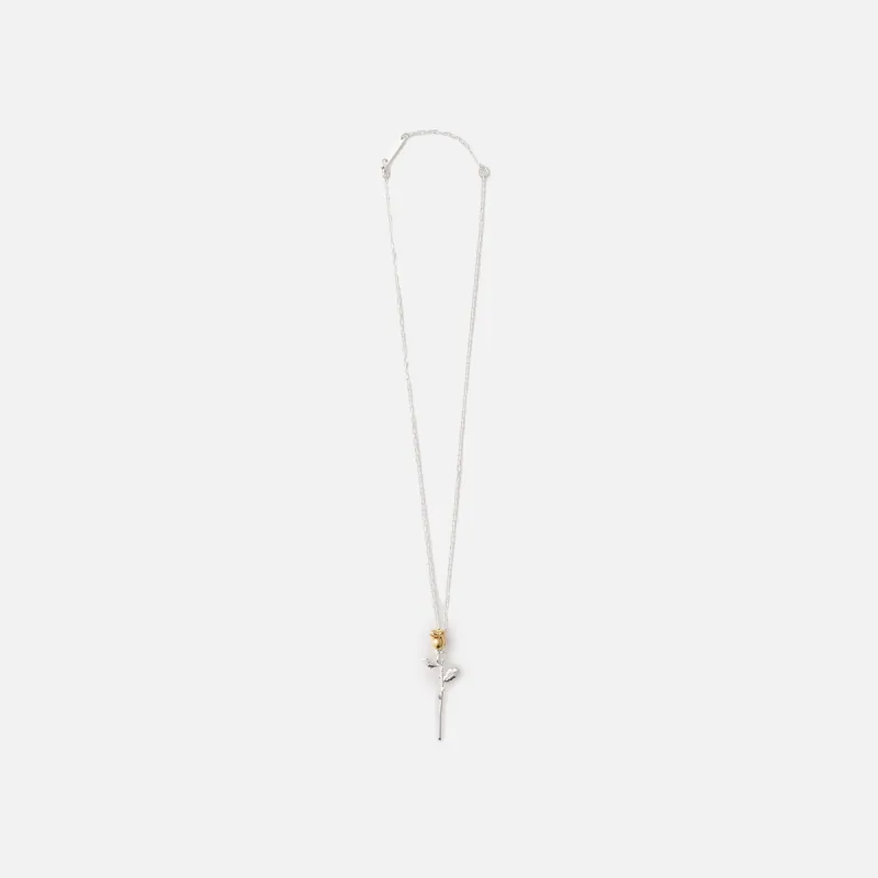 Ambush Rose Charm Necklace - Silver sold by Kith