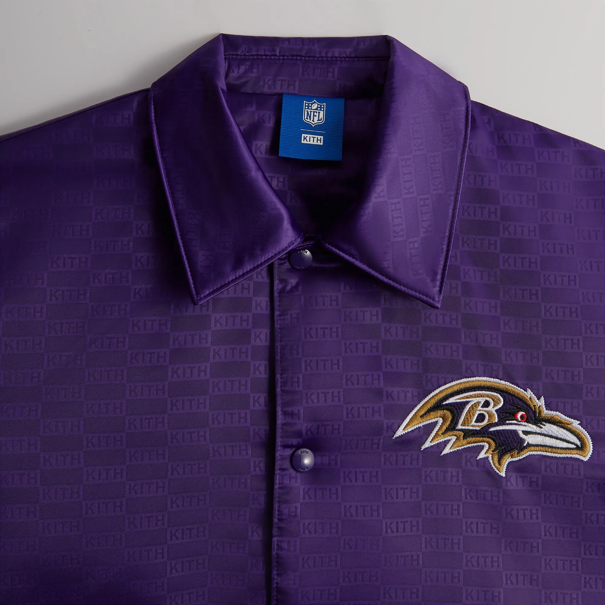 Kith for the NFL: Ravens Satin Bomber Jacket - Traveler sold by Kith product image thumbnail 3