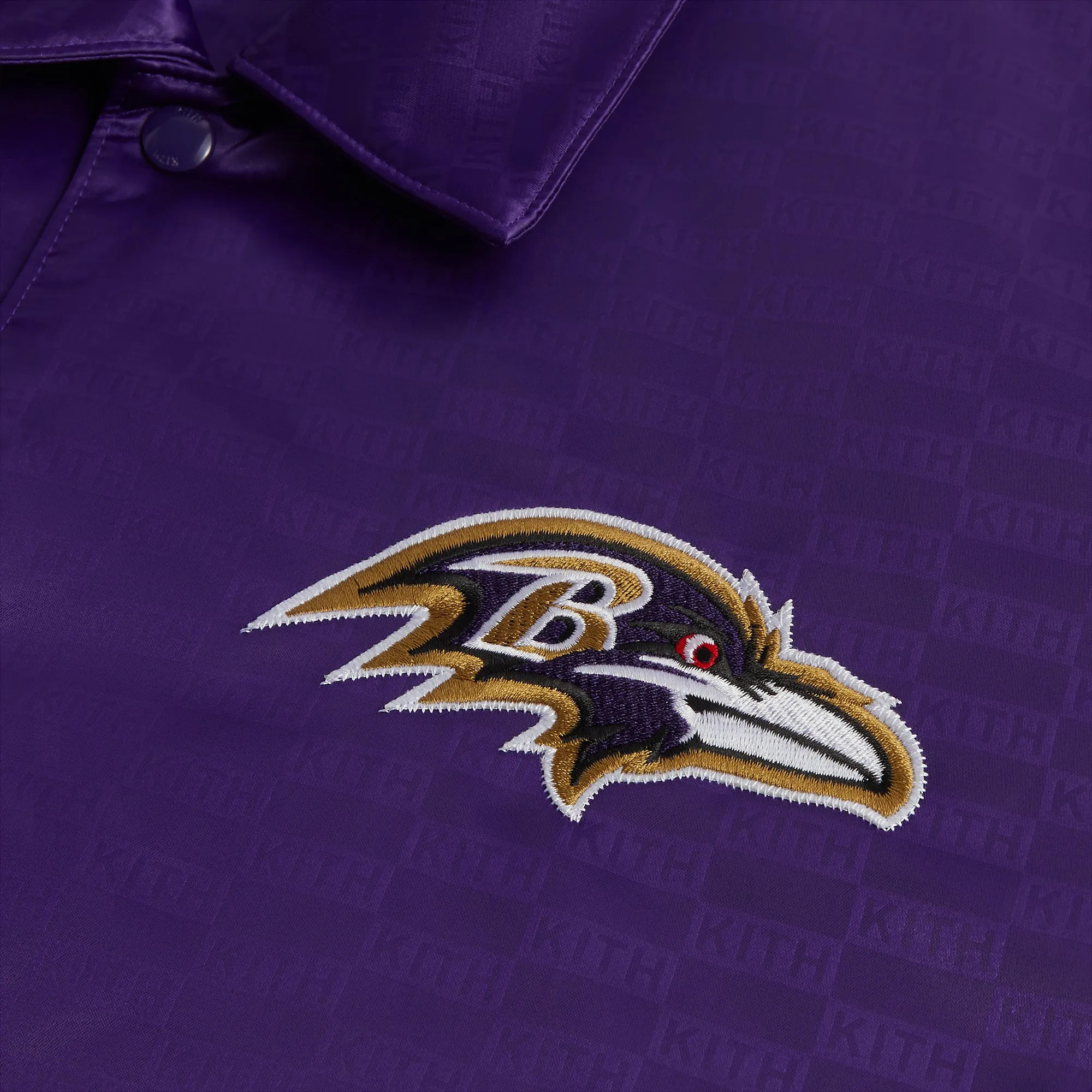 Kith for the NFL: Ravens Satin Bomber Jacket - Traveler sold by Kith product image thumbnail 5
