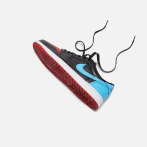 Nike WMNS Air Jordan 1 Retro Low OG - Black / Dark Powder Blue sold by Kith