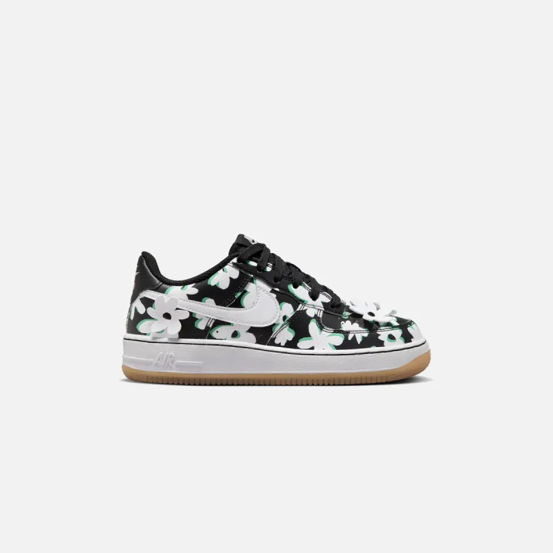 Nike GS Air Force 1 LV8 - Black / White / Spring Green sold by Kith
