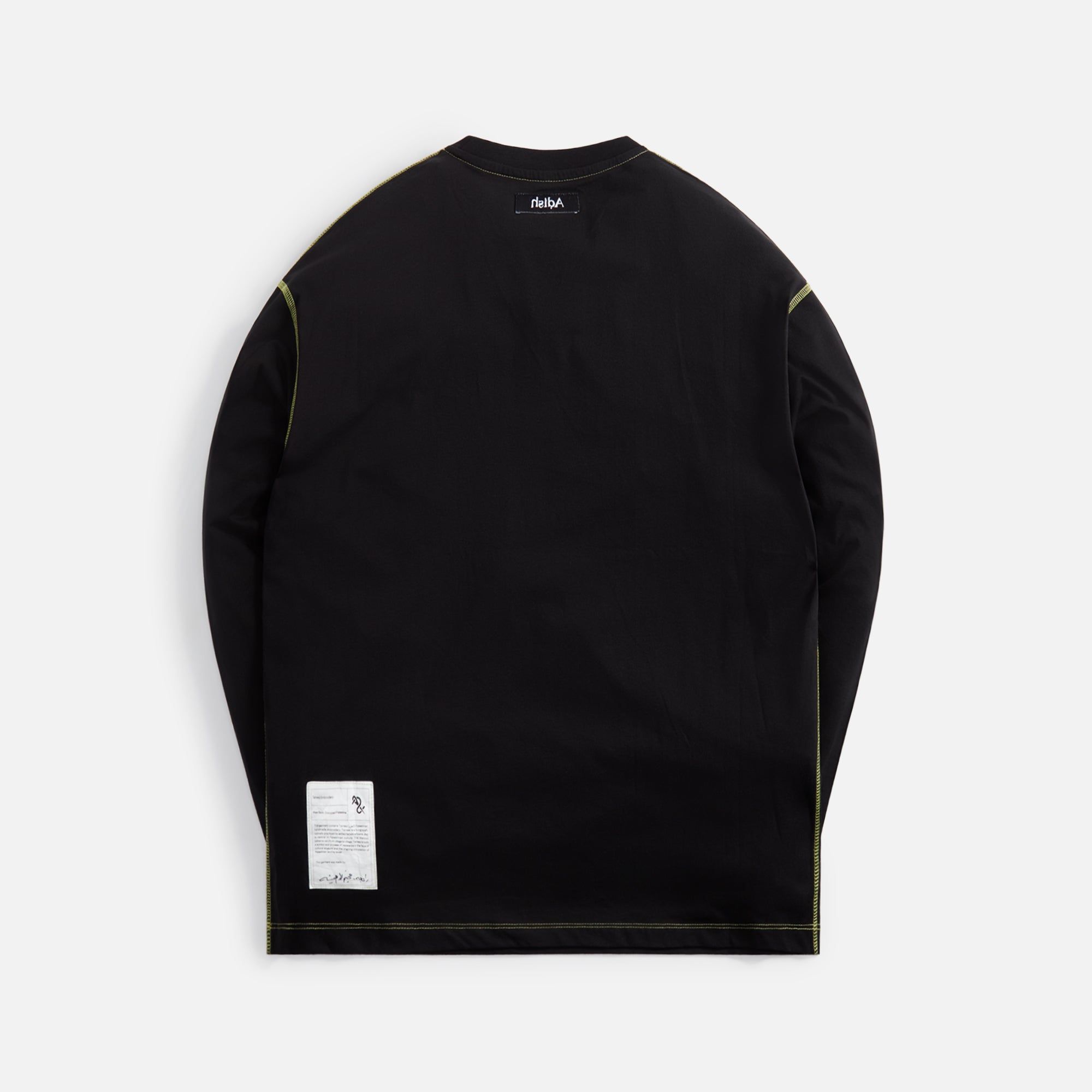 Adish Tatreez Logo Contrast Stitched Long Sleeve Tee - Black sold by Kith product image thumbnail 2