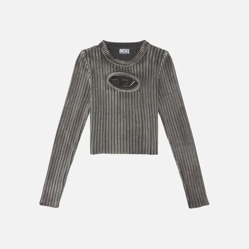 Diesel Arjory D Logo Sweater - Grey sold by Kith
