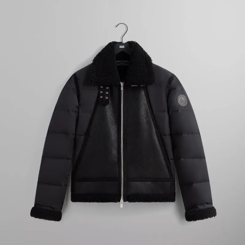 Kith Arden Shearling Combo Jacket - Black sold by Kith