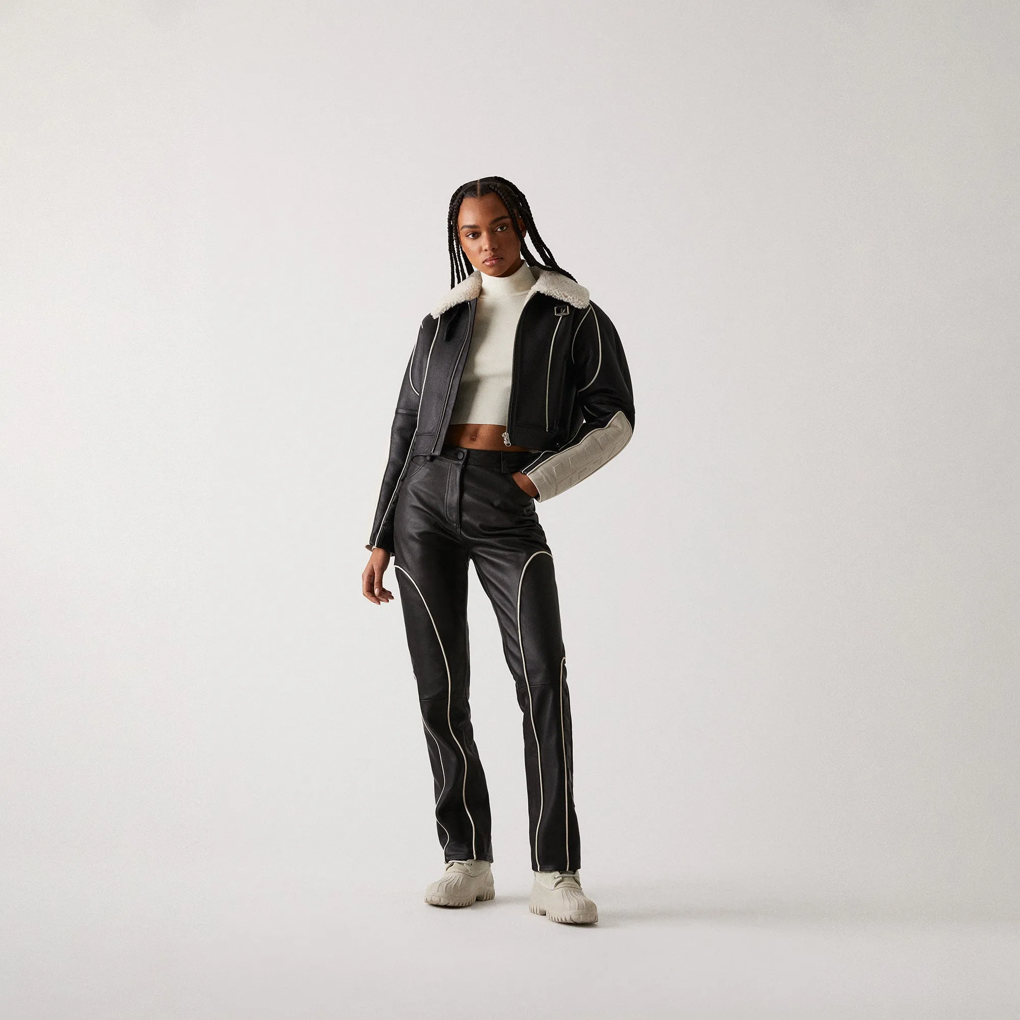 Kith Women Evren Moto Leather Pant - Black sold by Kith product image thumbnail 2