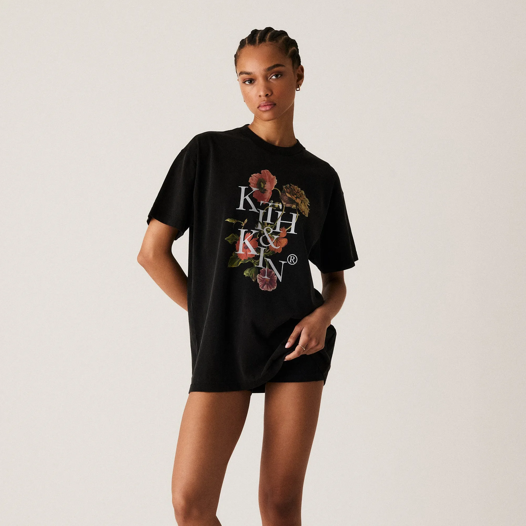 Kith Women Kith & Kin Flora Vintage Tee - Black sold by Kith product image thumbnail 2