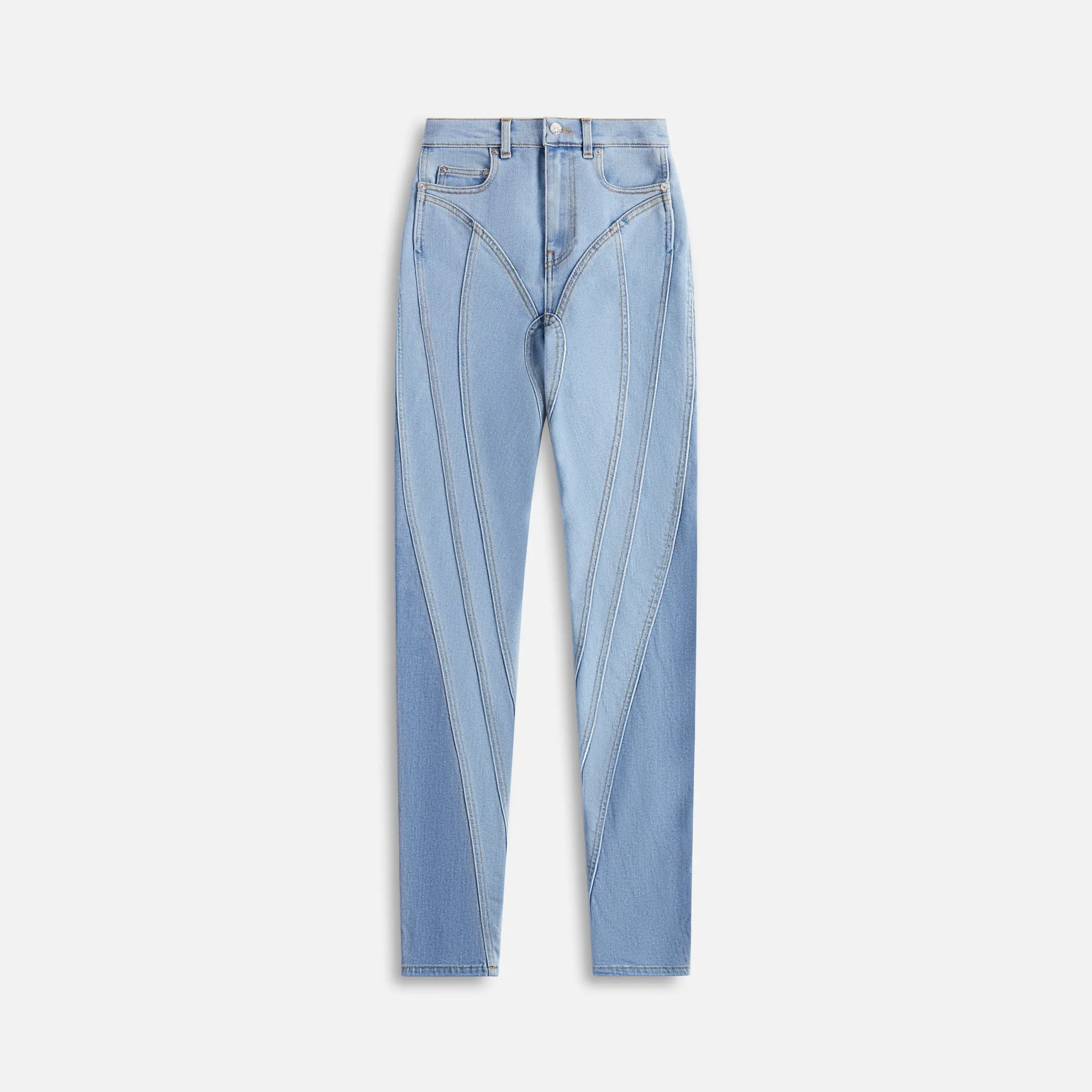 Mugler Contrast Denim Pant - Light Blue sold by Kith