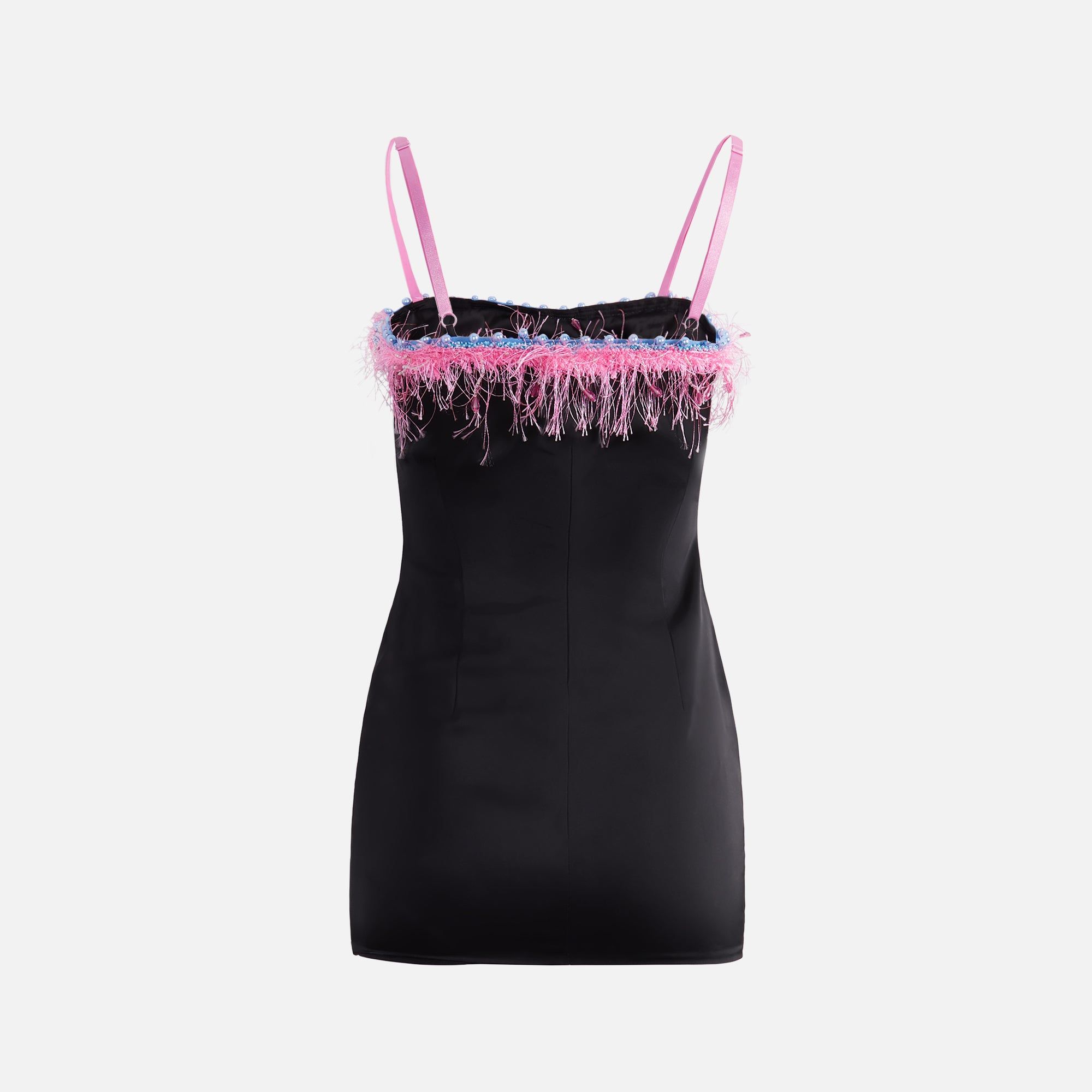 Danielle Guizio Satin Beaded Mini Dress - Black sold by Kith product image thumbnail 2