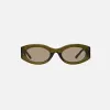The Attico Berta Frame Sunglasses - Olive sold by Kith