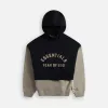 Essentials Nylon Fleece Hooded Sweater - Seal / Jet Black sold by Kith