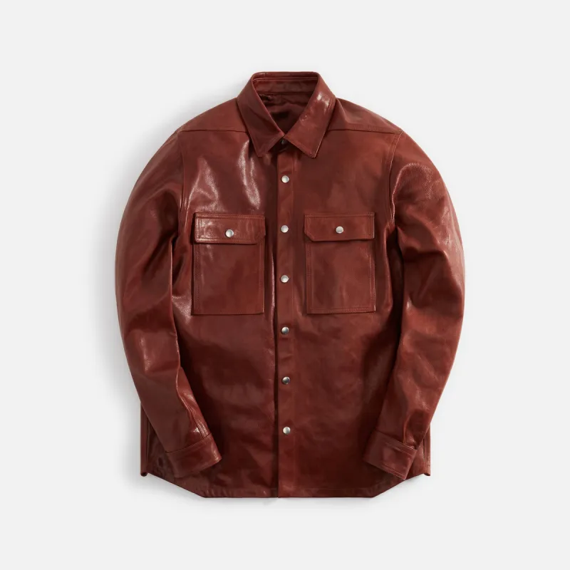 Rick Owens SS24 Lido Outershirt- Henna sold by Kith