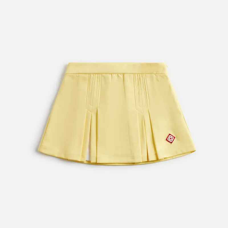 Casablanca Box Pleat Skirt - Yellow sold by Kith