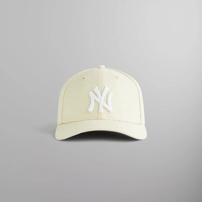 Kith & New Era for the New York Yankees Raffia Fitted Cap - Sandrift sold by Kith