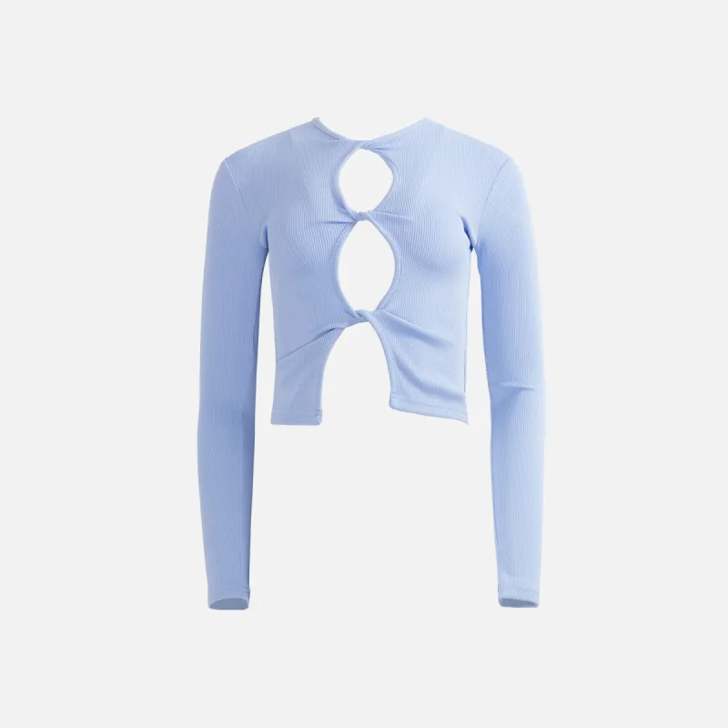 Christopher Esber Open Twist Long Sleeve Top - Cornflower made by Christopher Esber