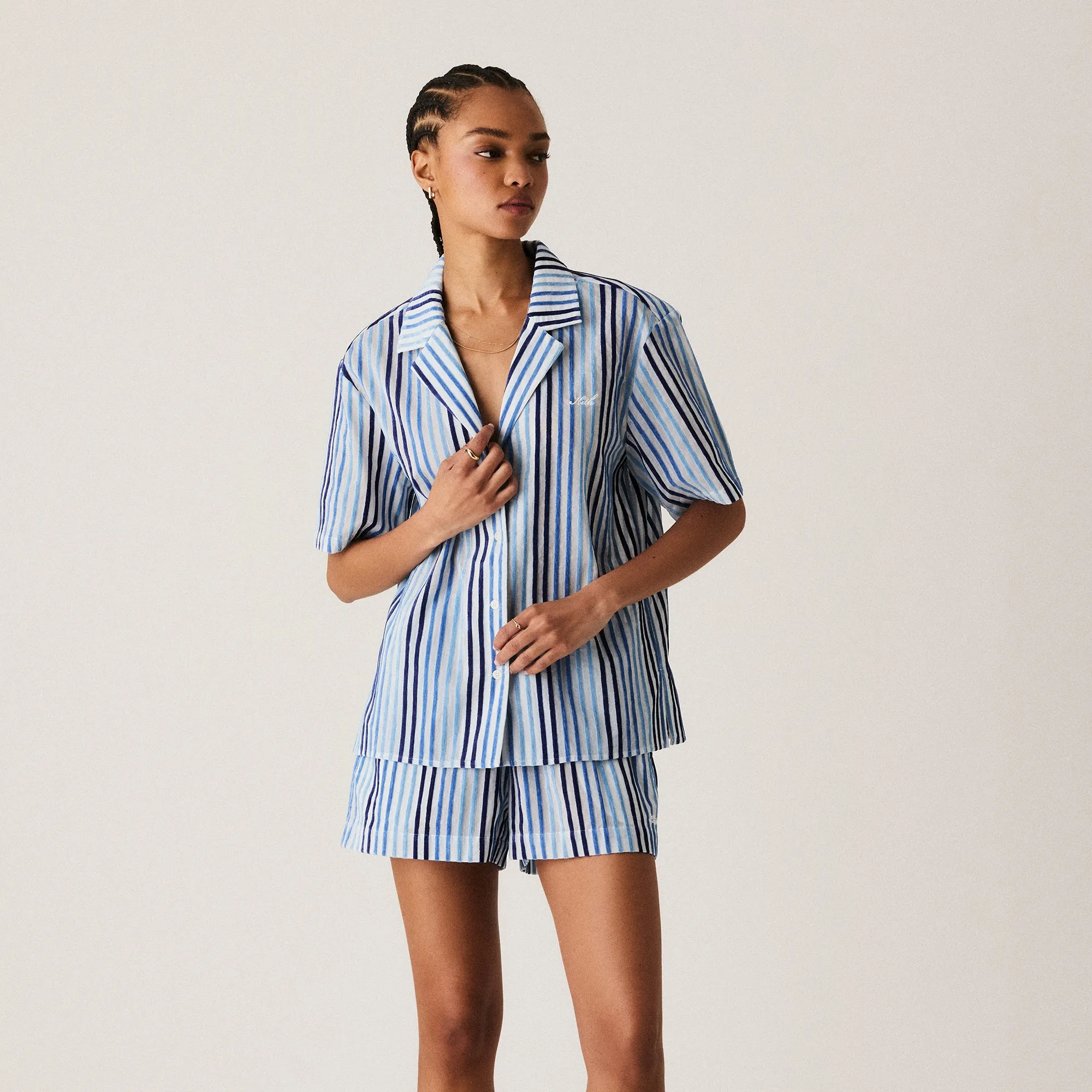Kith Women Elena II Chenille Stripe Shirt - Cornflower sold by Kith product image thumbnail 2