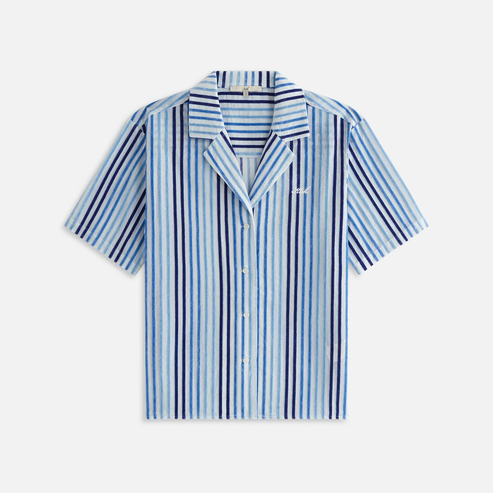 Kith Women Elena II Chenille Stripe Shirt - Cornflower sold by Kith