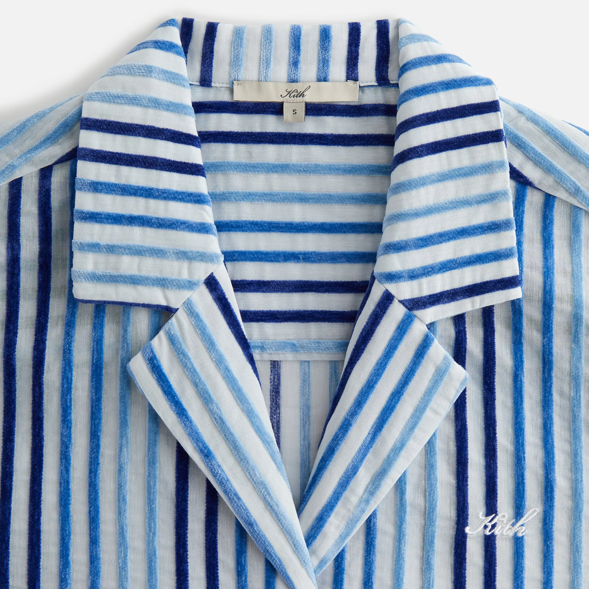 Kith Women Elena II Chenille Stripe Shirt - Cornflower sold by Kith product image thumbnail 4