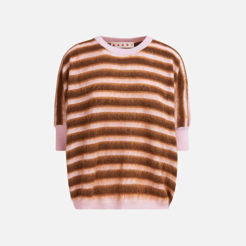 Marni Roundneck Sweater - Pink Gummy sold by Kith