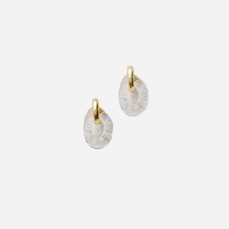 Eliou Bonnie Earrings - Clear / Gold sold by Kith