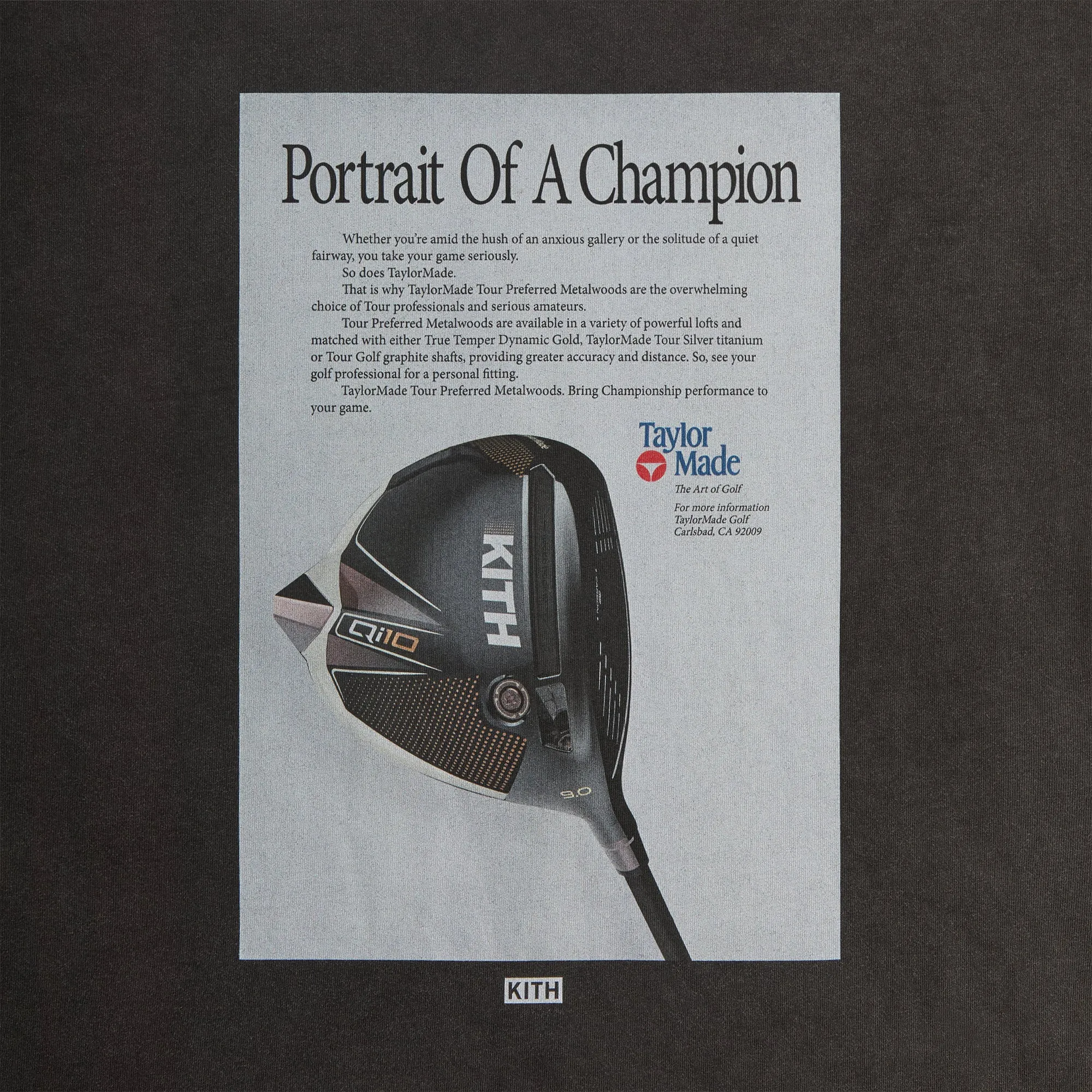 Kith for TaylorMade Champion Vintage Tee - Black sold by Kith product image thumbnail 3