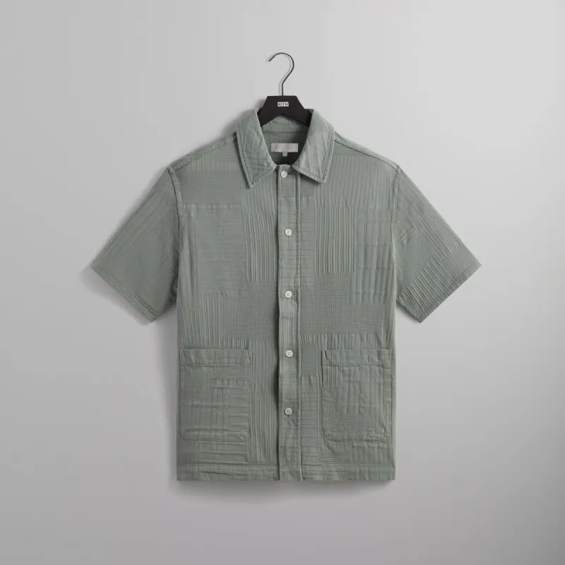 Kith Overdyed Patchwork Boxy Collared Overshirt - Reverie PH sold by Kith