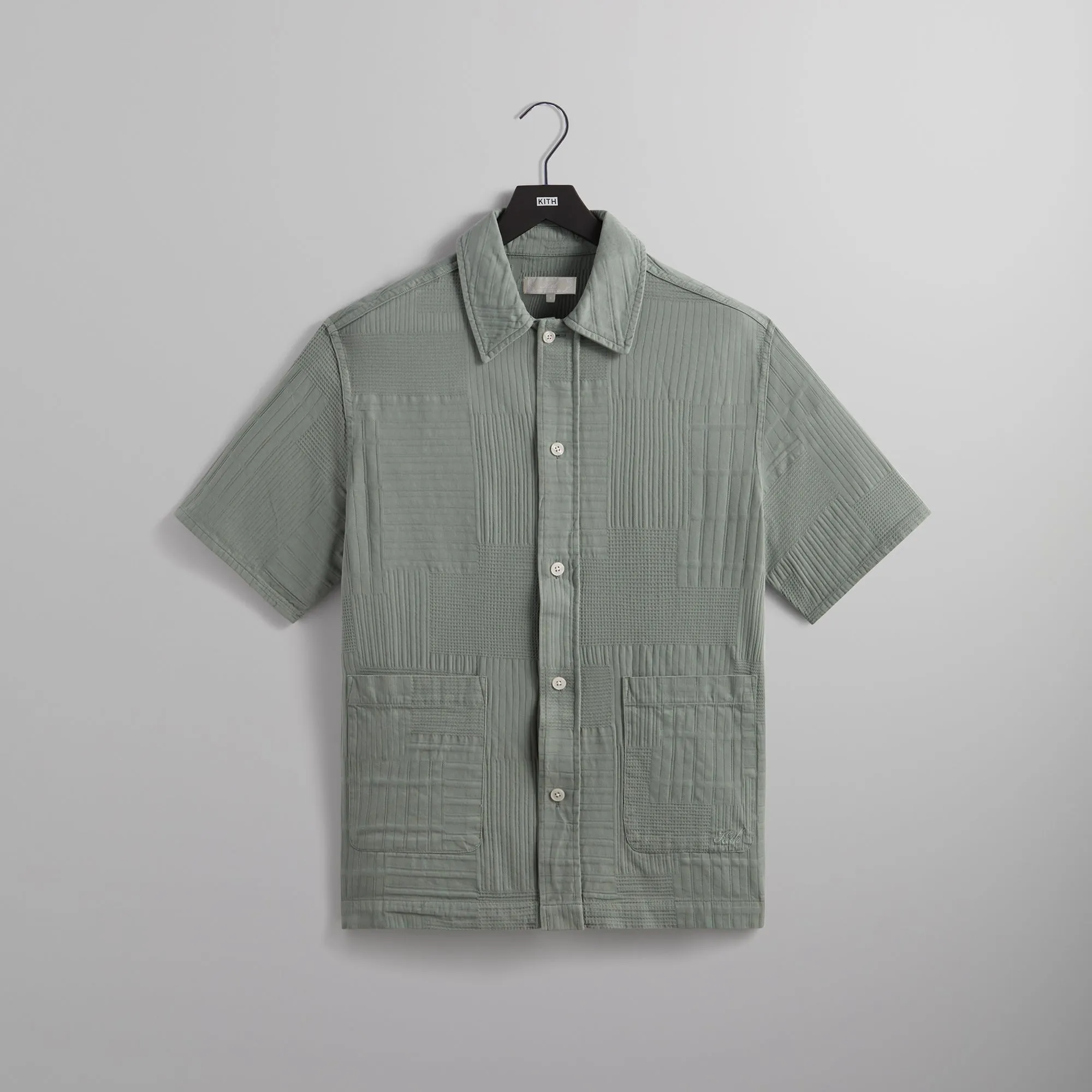 Kith Overdyed Patchwork Boxy Collared Overshirt - Reverie PH sold by Kith