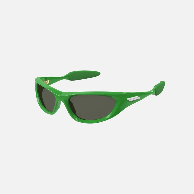 Bottega Veneta Acetate Racing Frame Sunglasses - Green made by Bottega Veneta