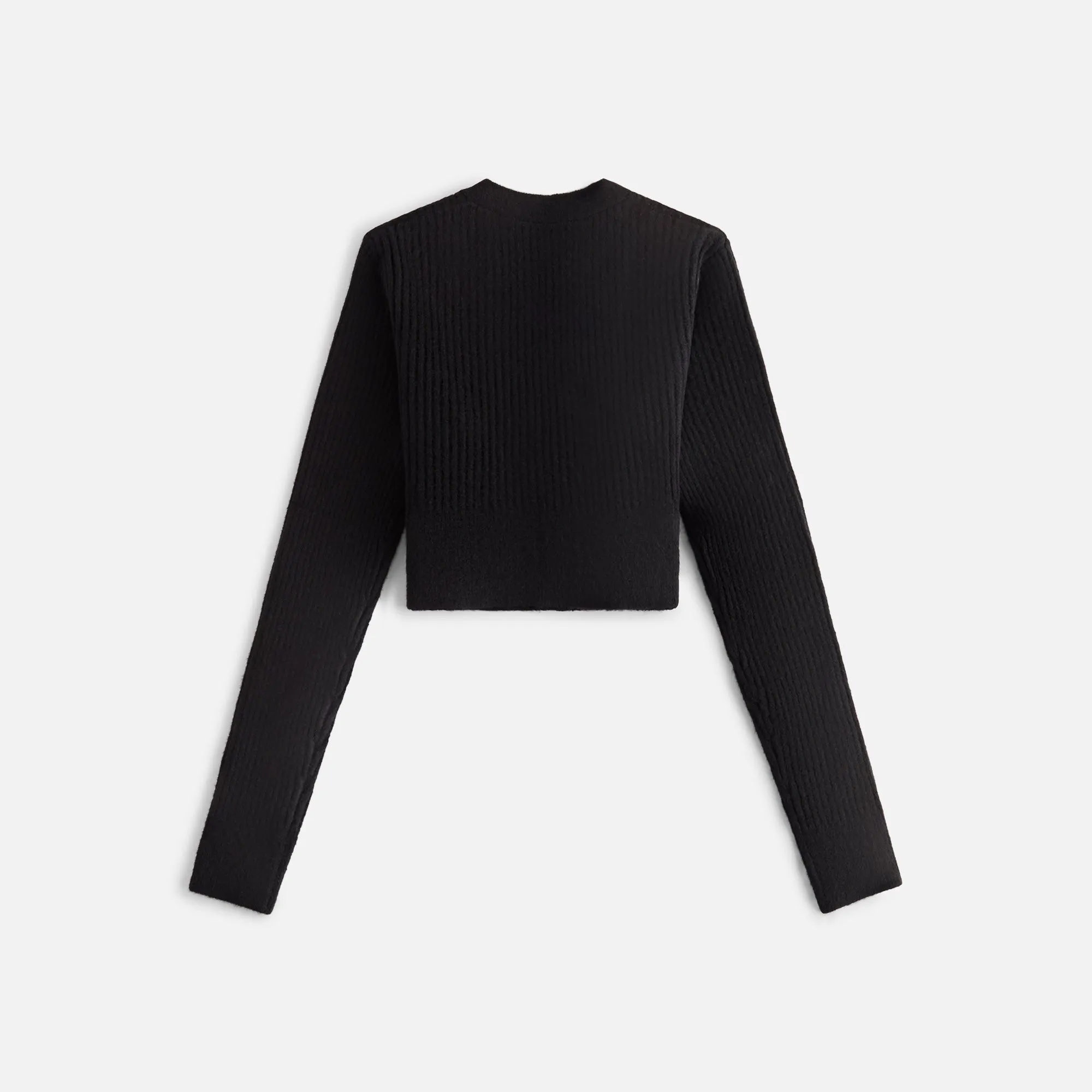 Kith Women Sydney Cropped Plush Rib Cardigan - Black sold by Kith product image thumbnail 3