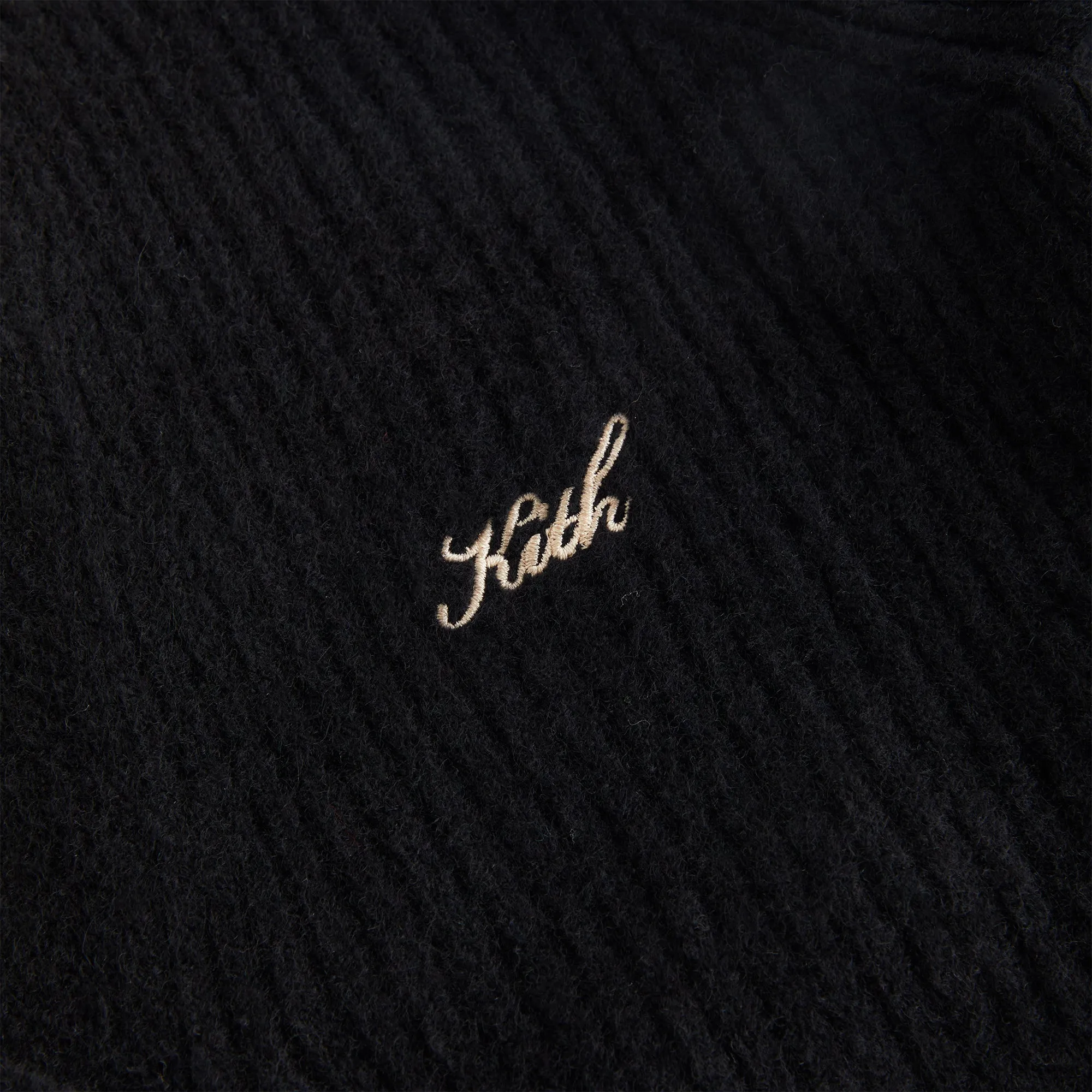 Kith Women Sydney Cropped Plush Rib Cardigan - Black sold by Kith product image thumbnail 4
