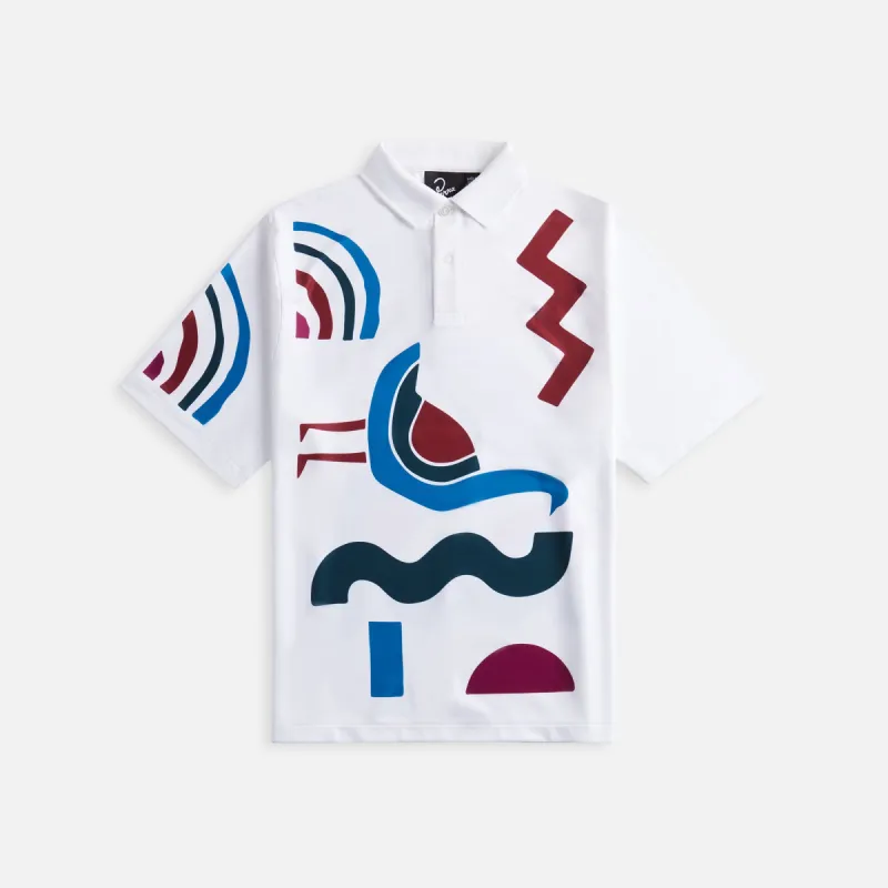 by Parra Tennis Anyone? Polo Shirt - White sold by Kith