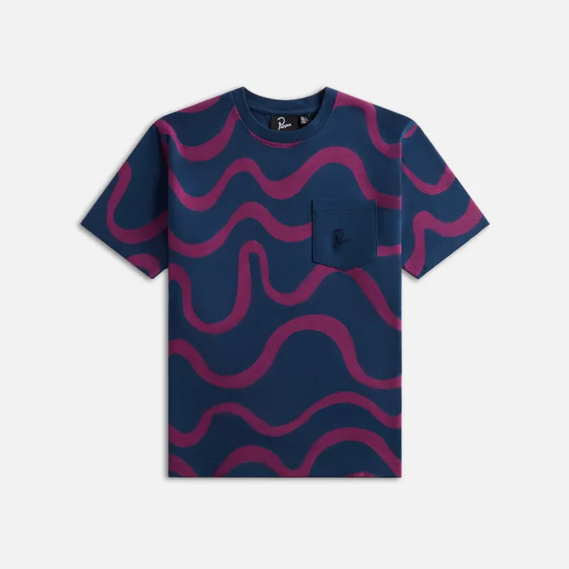 by Parra Sound Wave Tee - Navy Blue sold by Kith