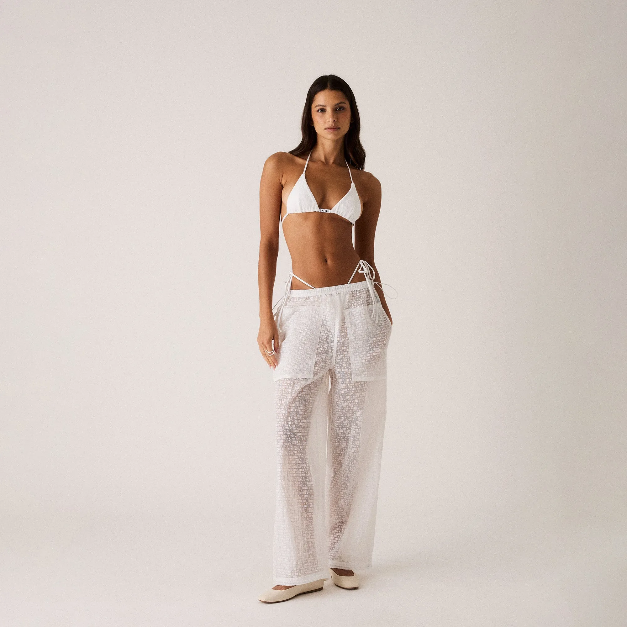 Kith Women Kavi Sheer Monogram Pant - White sold by Kith product image thumbnail 2