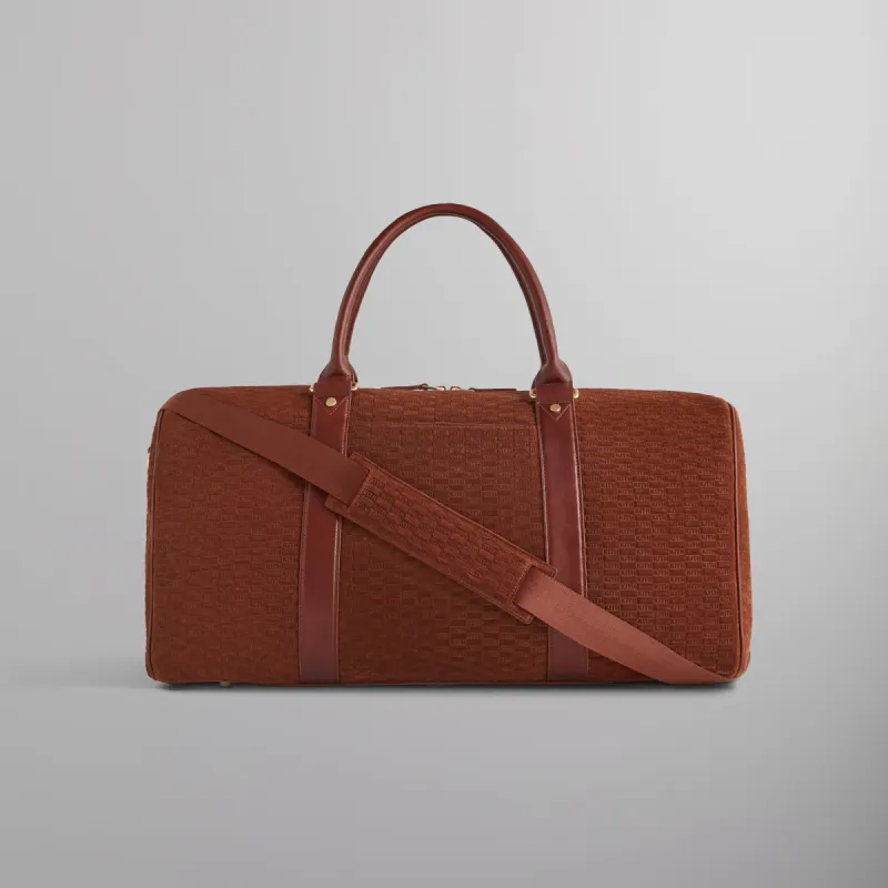 Kith Monogram Suede Duffle Bag - Walnut sold by Kith
