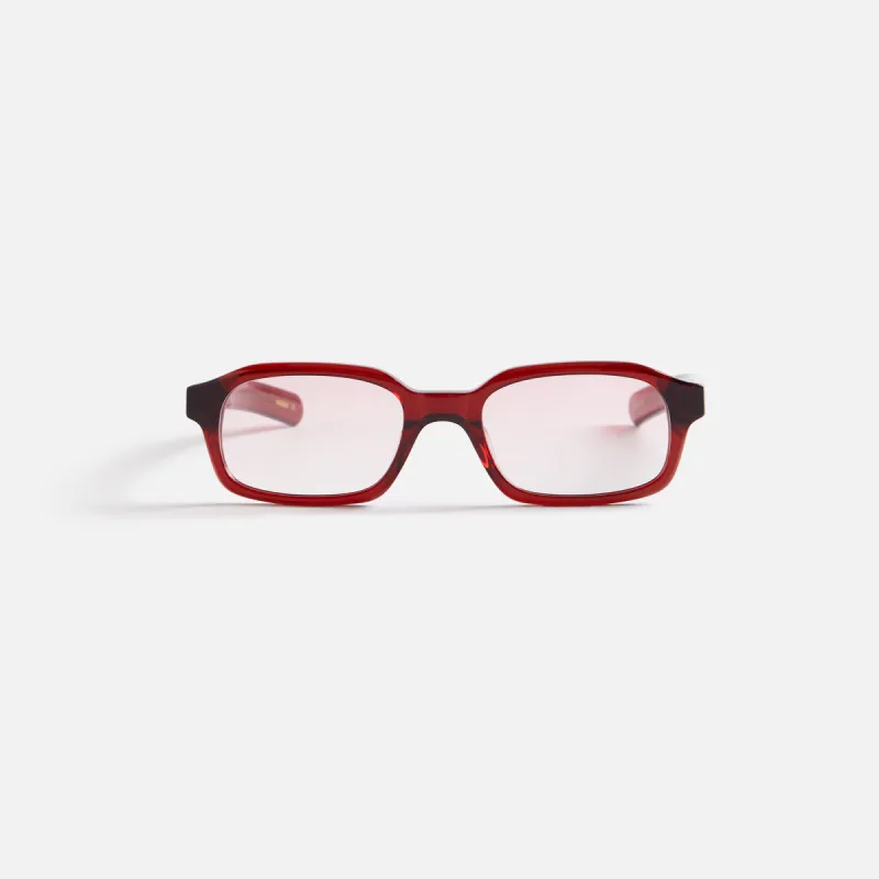 Flatlist Hanky Sunglasses - Maroon Crystal / Pink Gradient Lens sold by Kith
