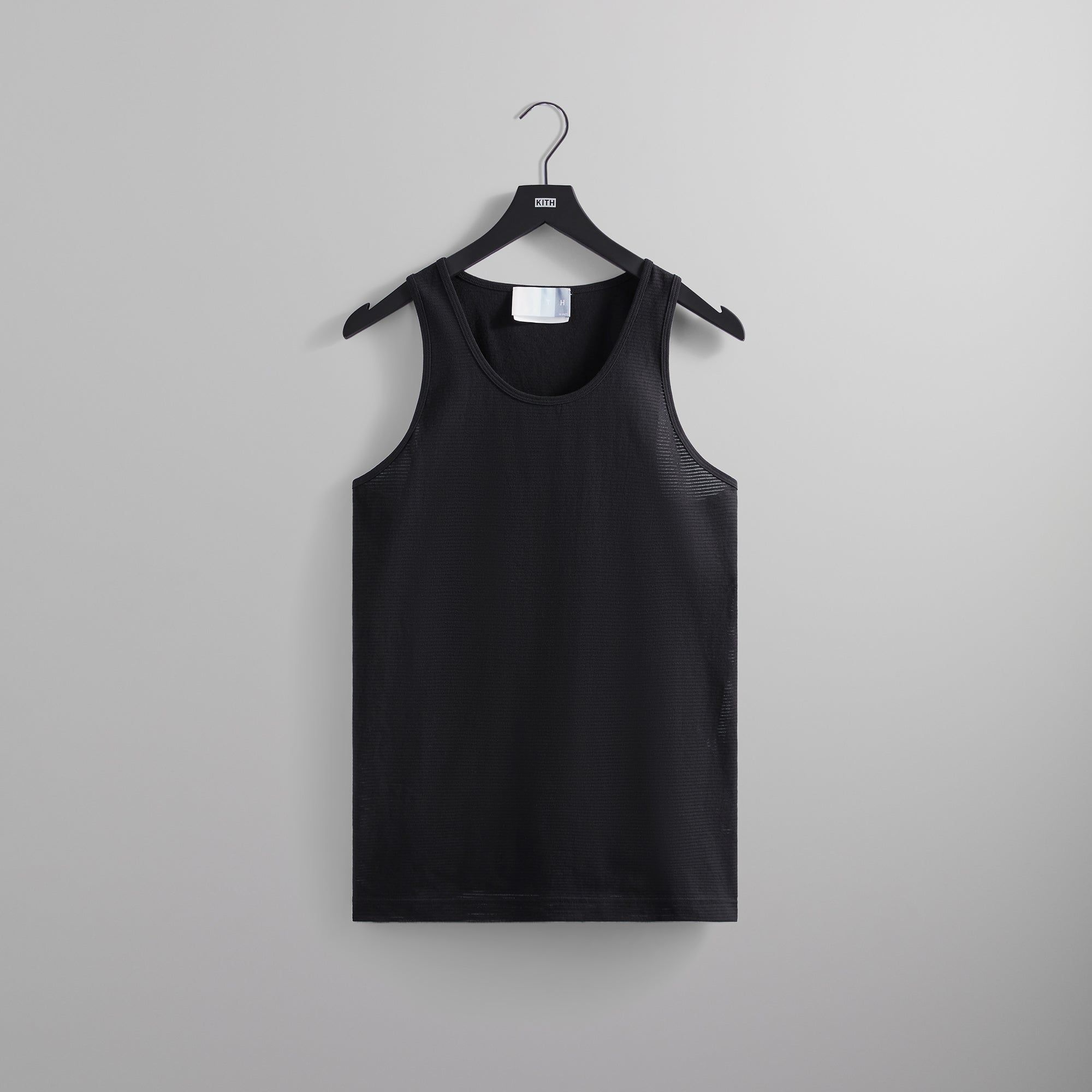 Kith Pointelle Mesh Spencer Tank - Black sold by Kith