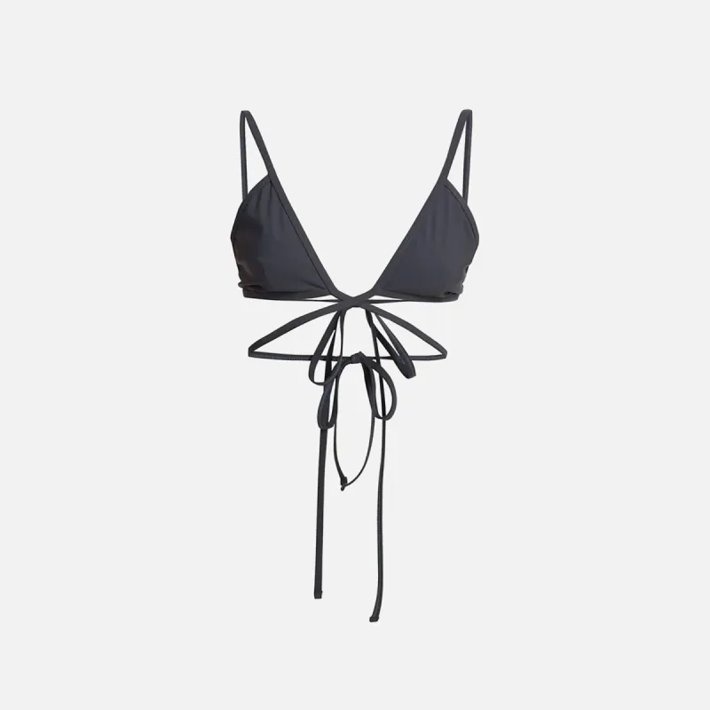 Christopher Esber Loop Tie Bikini Top - Charcoal made by Kith