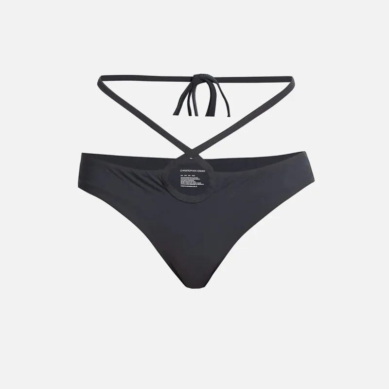 Christopher Esber Loop Tie Bikini Brief - Charcoal sold by Kith