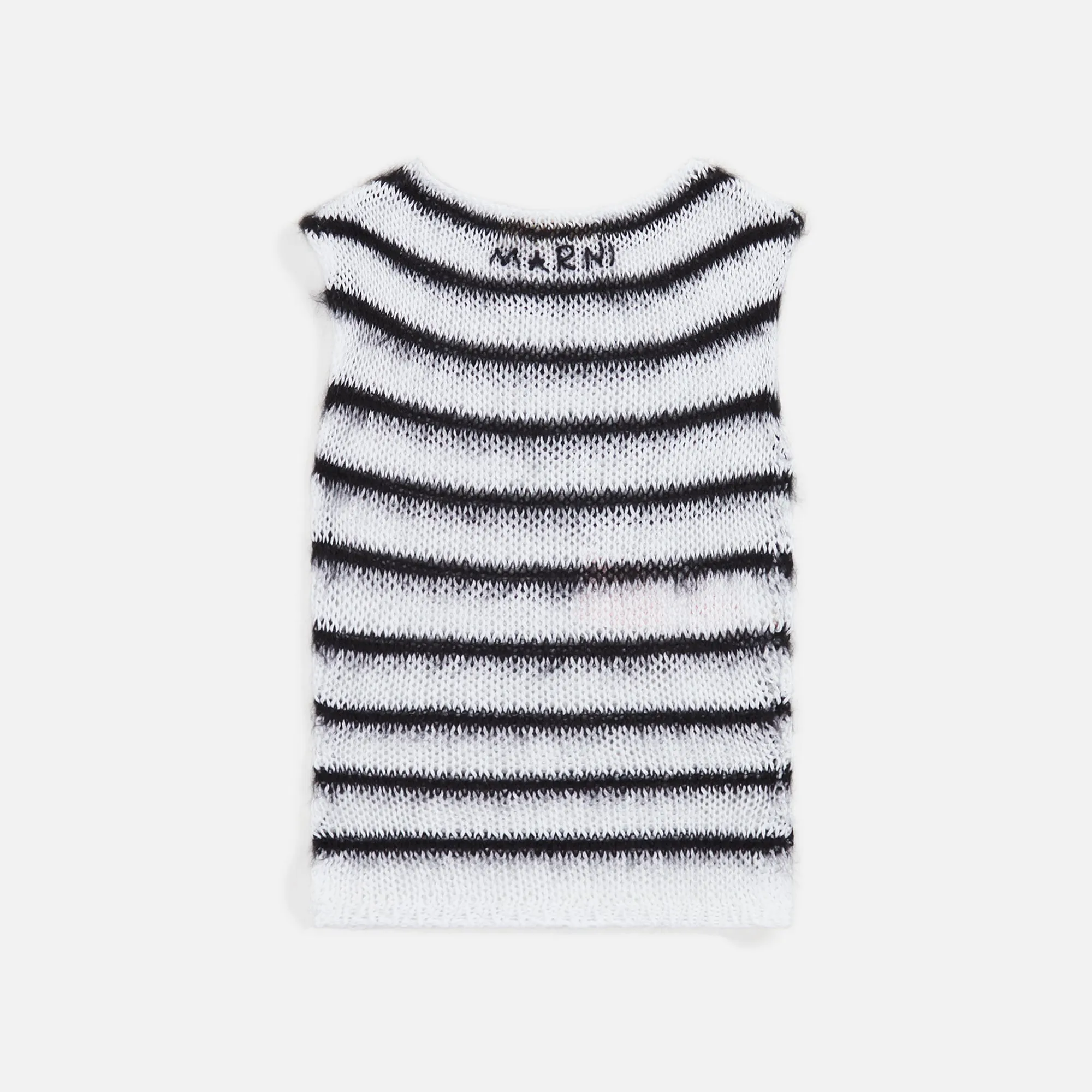 Marni Roundneck Bicolor Stripe Sweater - Lily White sold by Kith product image thumbnail 2