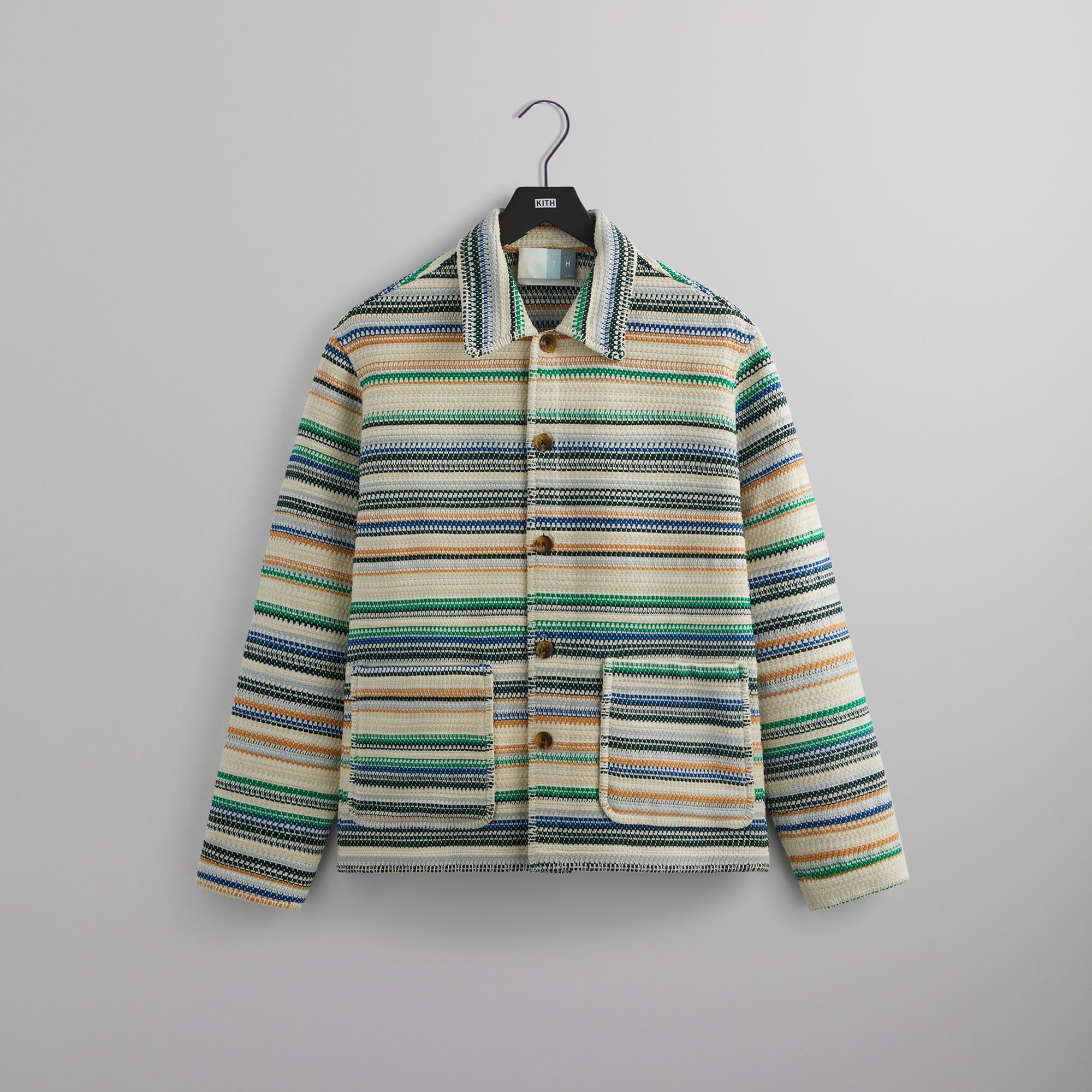 Kith Woven Stripe Coaches Jacket - Current | Parallel
