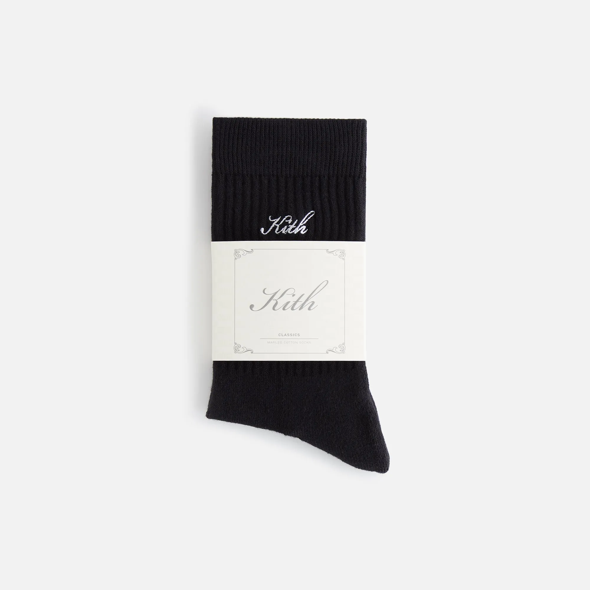 Kith Women Script Classic Crew Socks - Black sold by Kith product image thumbnail 2