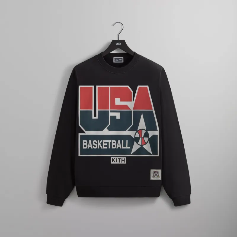 Kith for USA Basketball Legend Vintage Nelson Crewneck - Black sold by Kith