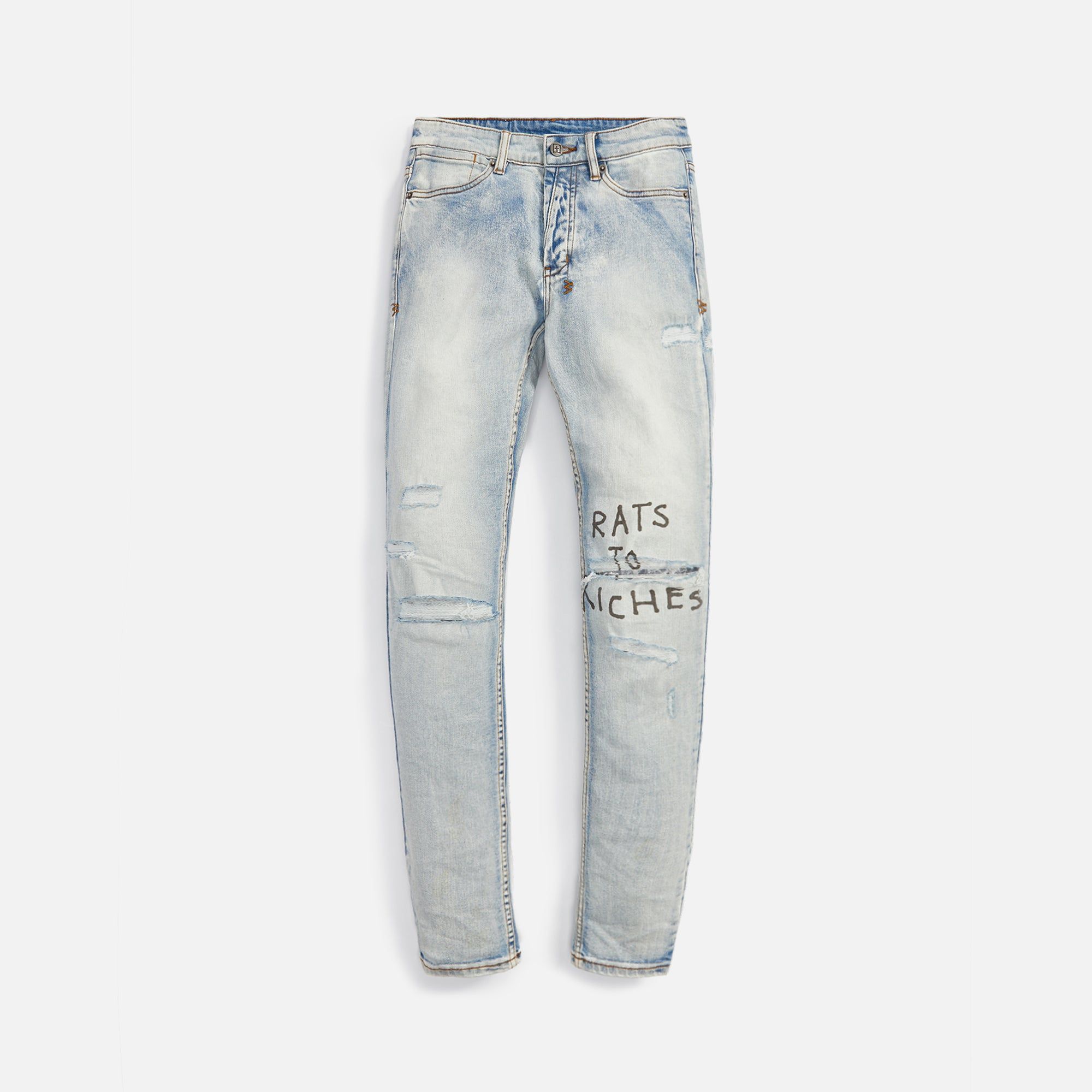 Ksubi Van Winkle Riches Trashed - Blue sold by Kith