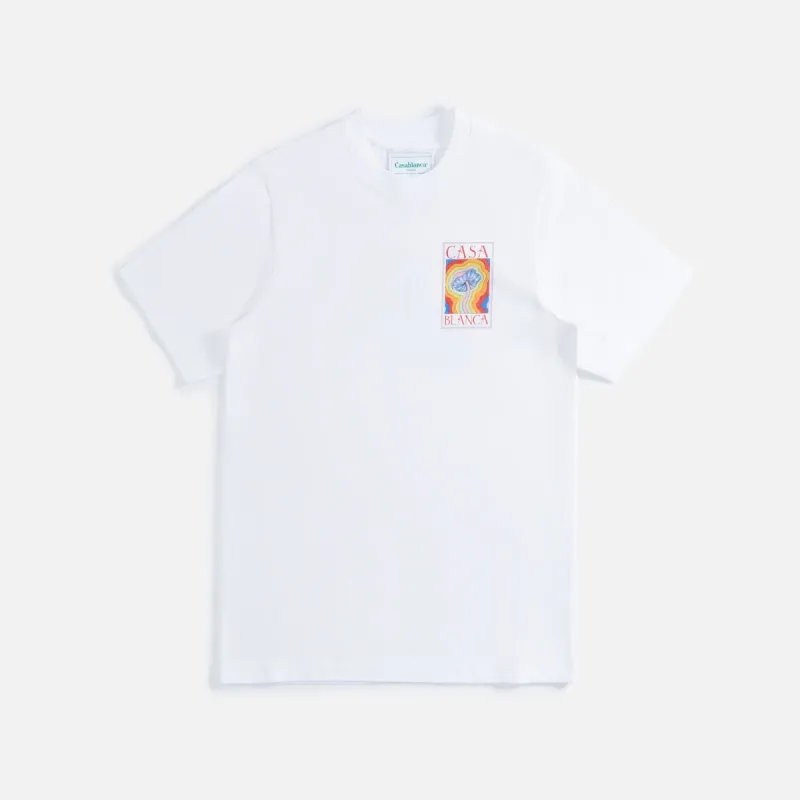 Casablanca Mind Vibrations Printed Tee - White sold by Kith