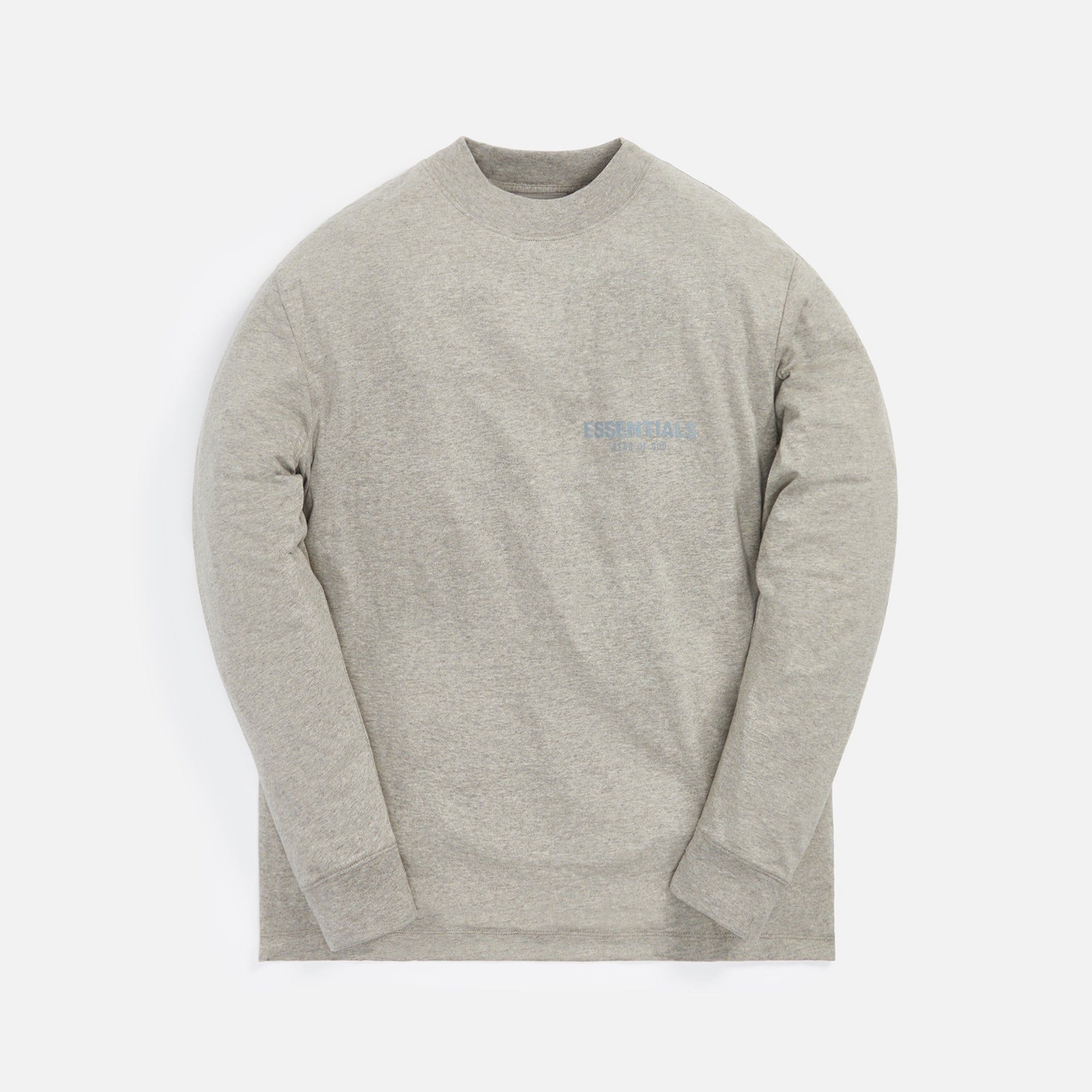 Essentials Long Sleeve Tee - Dark Heather Oatmeal sold by Kith