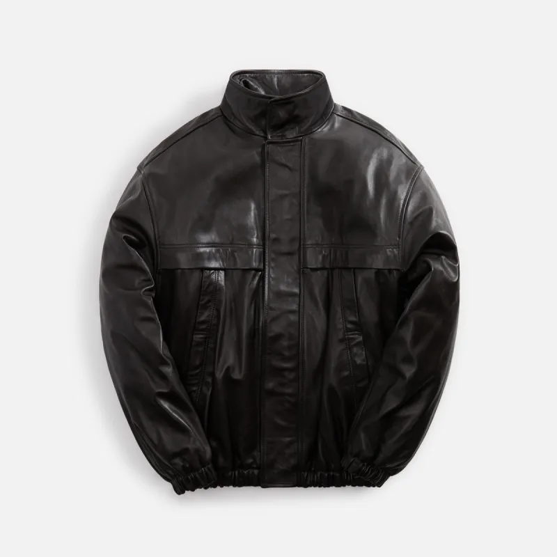 Lemaire Boxy Leather Blouson - Dark Chocolate sold by Kith