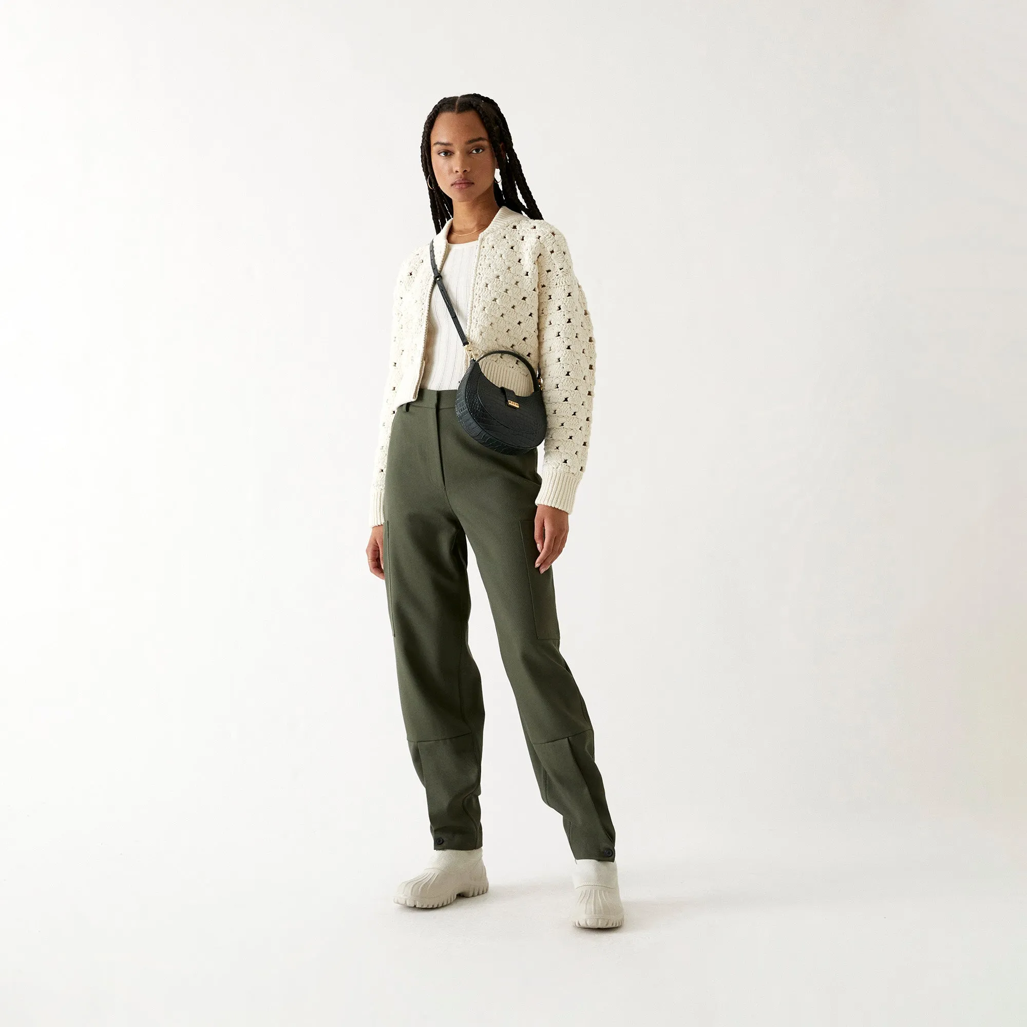 Kith Women Merritt Crochet Knit Bomber - Whisper sold by Kith product image thumbnail 2