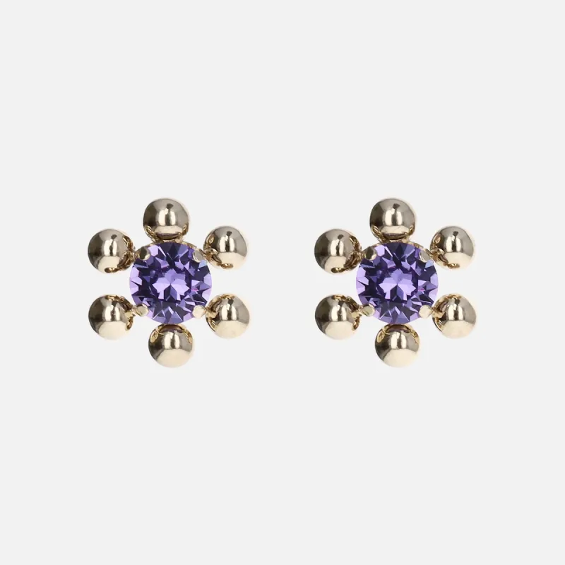 Justine Clenquet Sadie Earrings - Purple sold by Kith